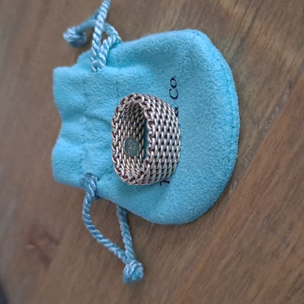 Authentic Tiffany & Co. Somerset mesh ring